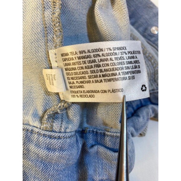 Jean Jacket Mismo Supply, hooded stressed, Small - Picture 7 of 10